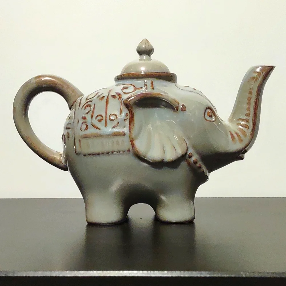 Elephant Teapot Pier 1 Imports Distressed Gray